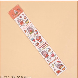 STICKER DÀI CÔ  GÁI dán mũ bảo hiểm , lap top , điện thoại ... 60X350MM