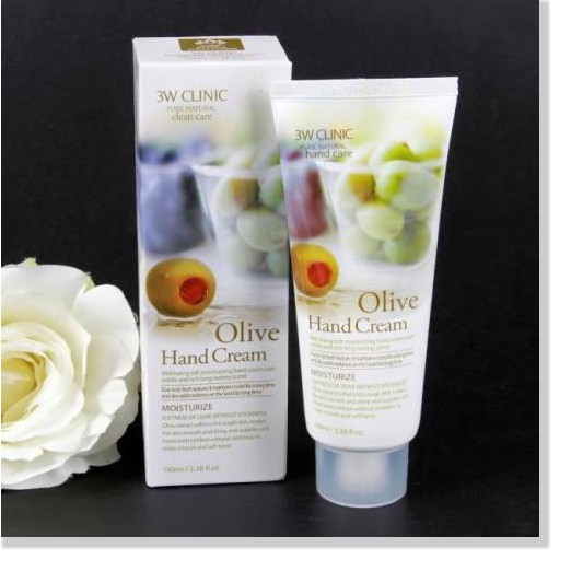 [Mã giảm giá] Kem Dưỡng Da Tay Chiết Xuất Ô-Liu 3W Clinic Olive Hand Cream