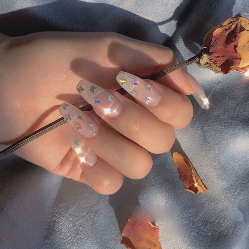 Sa Set 12 Hộp Kim Tuyến Hình Bướm Trang Trí Mỹ Phẩm