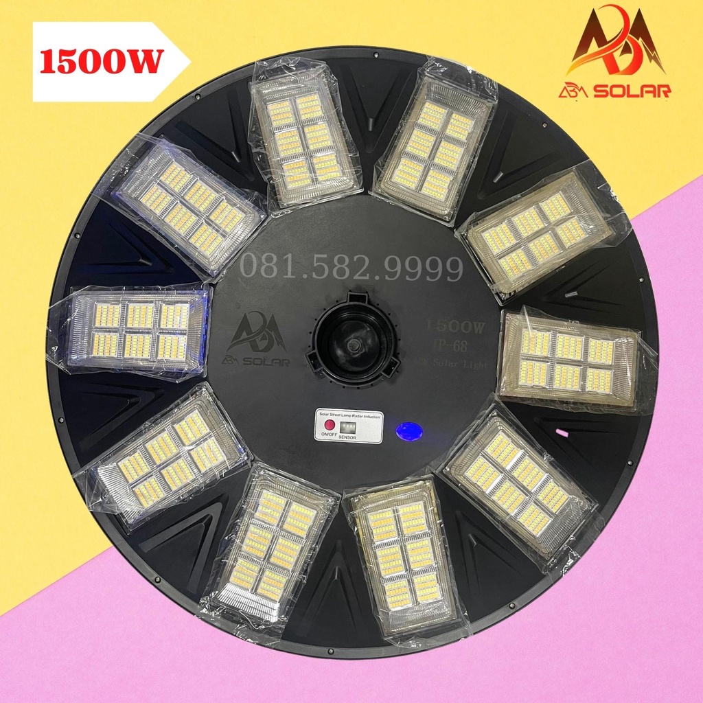 Đèn Năng Lượng Mặt Trời Sân Vườn, Đĩa Bay UFO Tròn Siêu Sáng, Chống nước IP 68, Cảm Biến Chuyển Động - ABM SOLAR