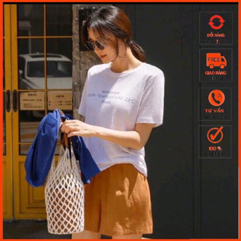 Quần Đùi Đũi Nữ Siêu Mát Freesize, short đùi gập gấu chất đũi xước phong cách thể thao