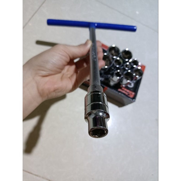 Combo Cần Siết Chữ T Và 10 Đầu Tuýp 1/2 KAPUSI  NHẬT
