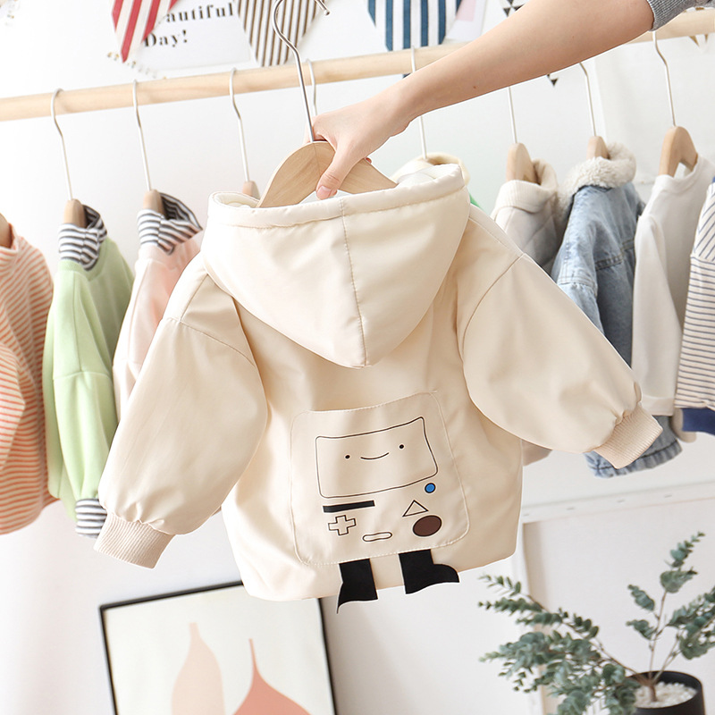 Áo Khoác Phao Lót Vải Nhung Thời Trang Năng Động Dành Cho Bé