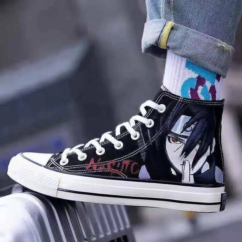 Naruto Anime High Top All-match Canvas giày nam tăng chiều cao | BigBuy360 - bigbuy360.vn