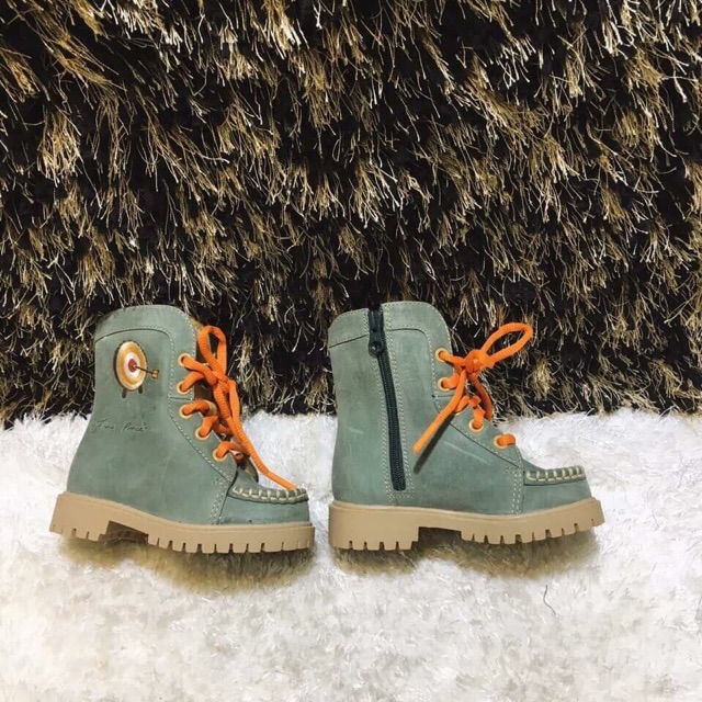 Giày Boots Da thật - Khoá Zip cho bé