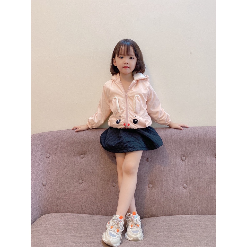 Áo gió Thỏ lót lông cho bé gái