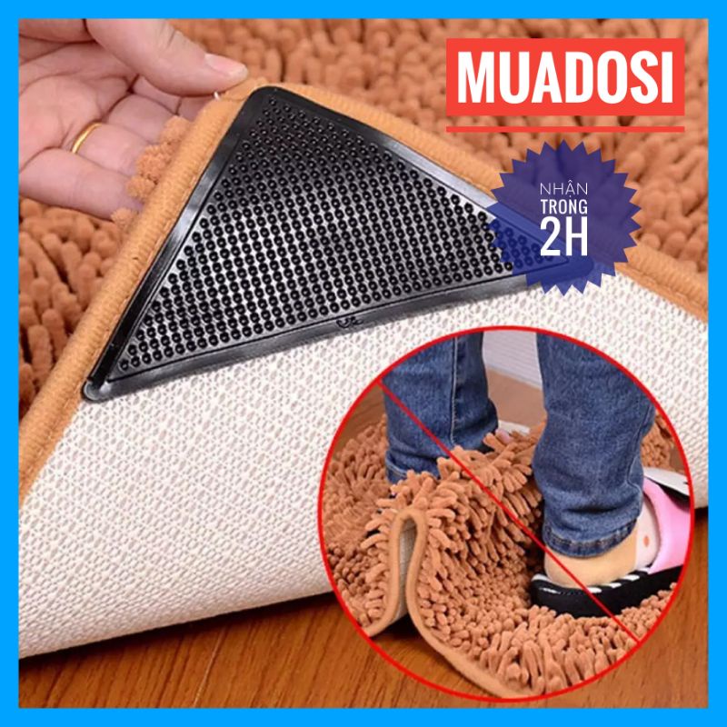 [4 Miếng] Bộ 4 Miếng Dán Thảm Cố Định Thảm Chống Xê Dịch Tiện Lợi