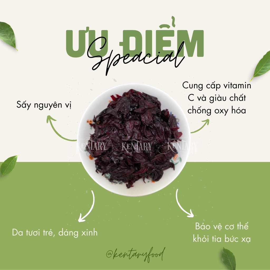 Hoa Atiso Đỏ Sấy Dẻo Kentary - Ăn Vặt Healthy - Túi 100g