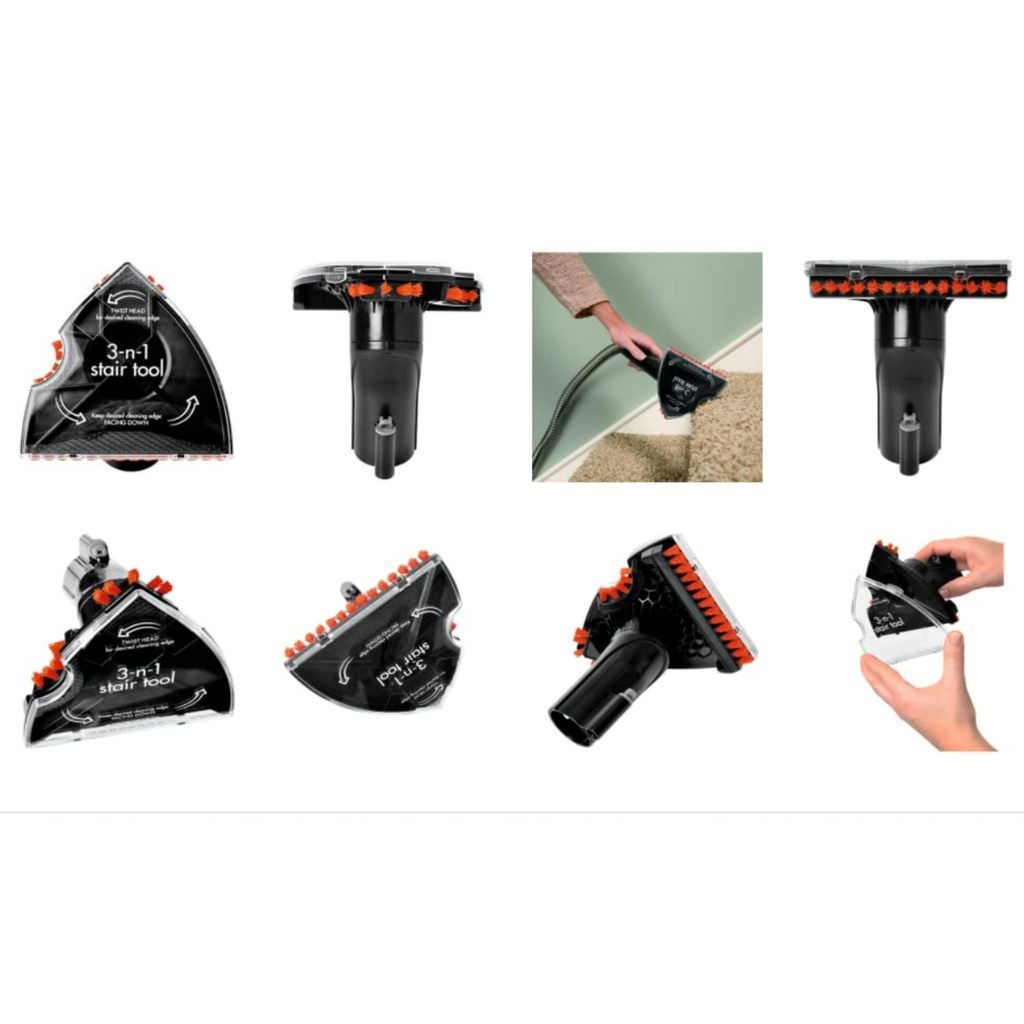 Bissell 2369 3 trong 1 - Bàn chải đính kèm cho tất cả Thiết bị làm sạch Thảm và Vết bẩn Bissell