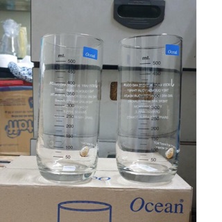 set 2 cốc thủy tinh chia vạch 625ml Ocean thái lan