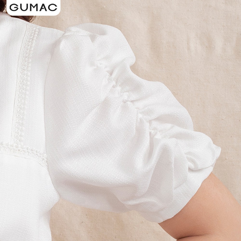 Đầm cổ bèo tay nhún DA1047 GUMAC | BigBuy360 - bigbuy360.vn