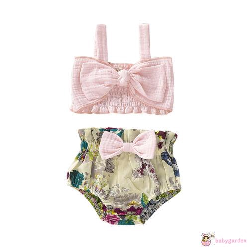 Set áo và quần in hoa xinh xắn dành cho bé gái