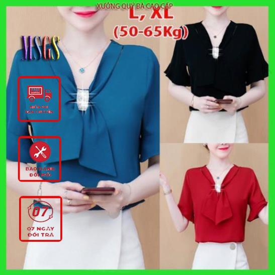 XUONG MAY- THỜI TRANG CÔNG SỞ - ÁO SƠ MI NỮ DÁNG RỘNG KIỂU ÁO SƠ MI CỔ NƠ ĐÍNH HẠT