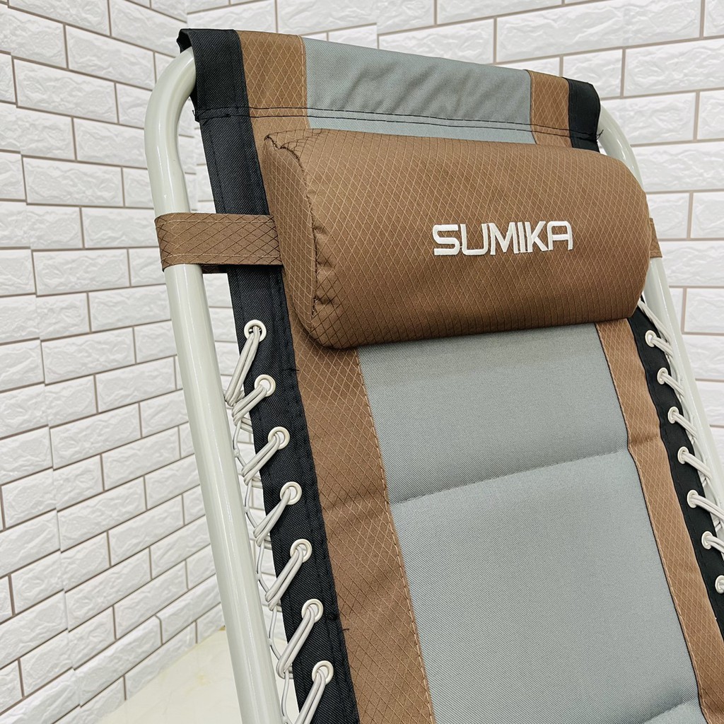 Ghế xếp thư giãn Sumika SK139 nhập khẩu 100% tiêu chuẩn Châu Âu thiết kệ gọn nhẹ thông minh tiện lợi, vải lưới có đệm ló
