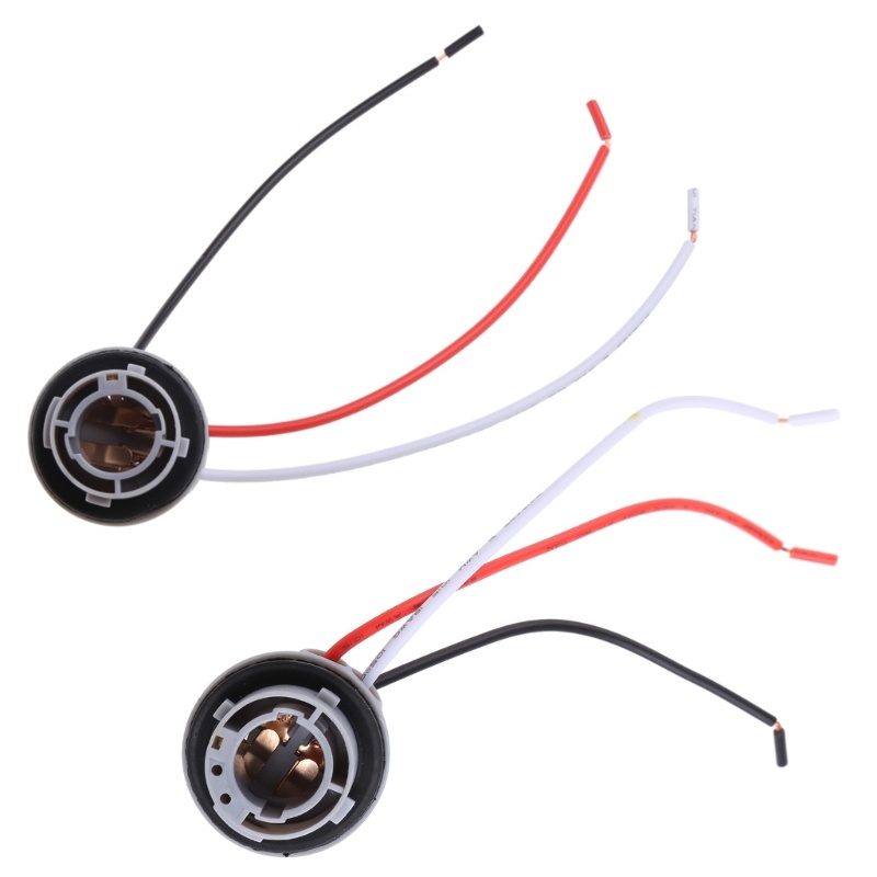 Giá Đỡ Bóng Đèn 1157 BAY15D P21 / 5W Bằng Nhựa Chuyên Dụng Cho Xe Hơi