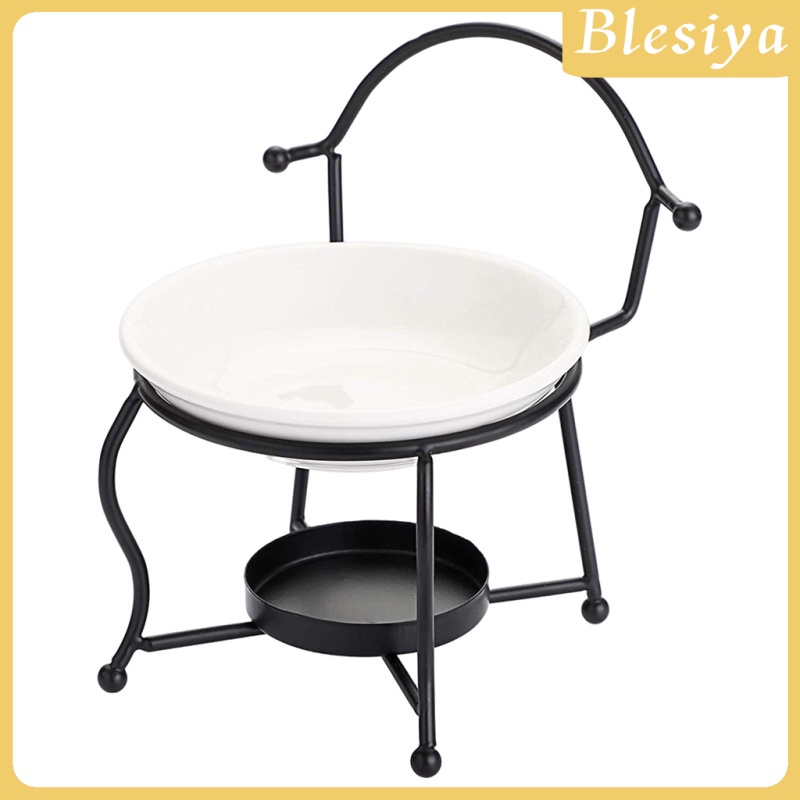 Đèn đốt tinh dầu kiêm nấu chảy sáp hiện đại gốm có giá giữ đèn trà khuếch tán hương thơm cho spa yoga văn phòng nhà cửa