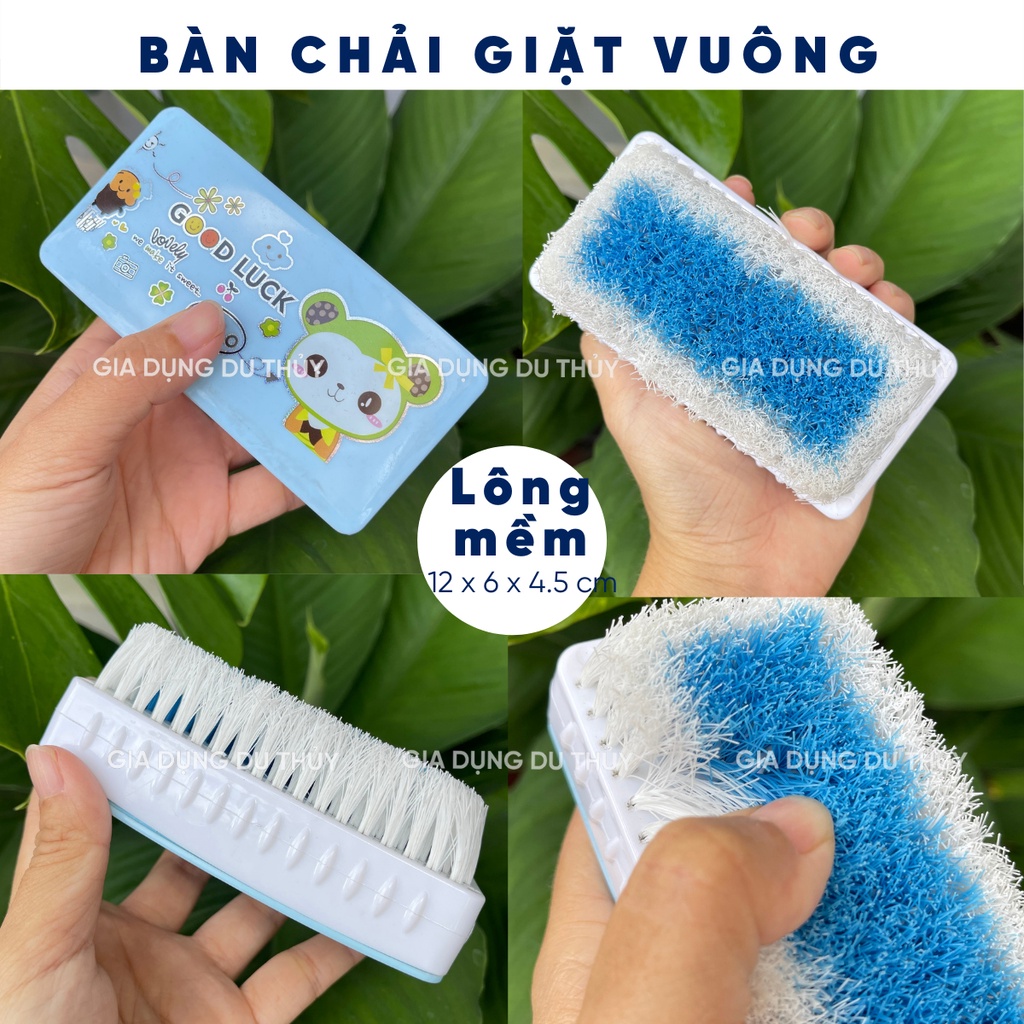 Bàn chải chà chân, giặt đồ lông mềm, lông cứng chất liệu nhựa và gỗ hình vuông, oval, chiếc lá của gia dụng du thủy