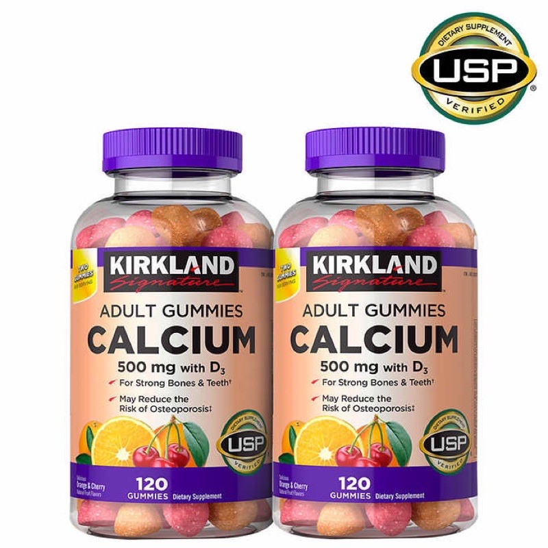 Kẹo bổ sung Canxi cho người lớn. Kirland Signature Adult Gummies Calcium.