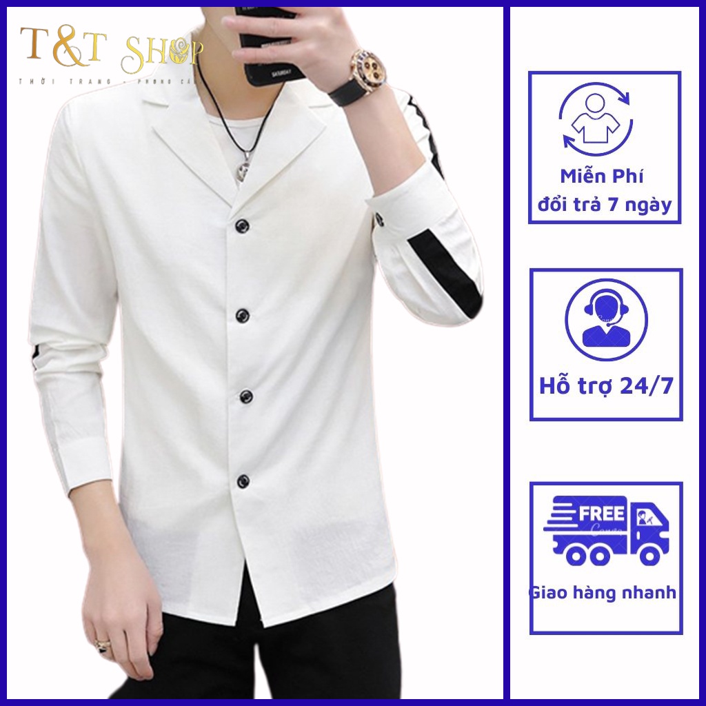 Áo sơ mi  kiểu vest nam hàn quốc trẻ trung lịch lãm mã-  T12