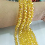 Túi 30 hạt đá pha lê bánh cam ( tròn lùn) 8mm lấp lánh làm đồ trang sức