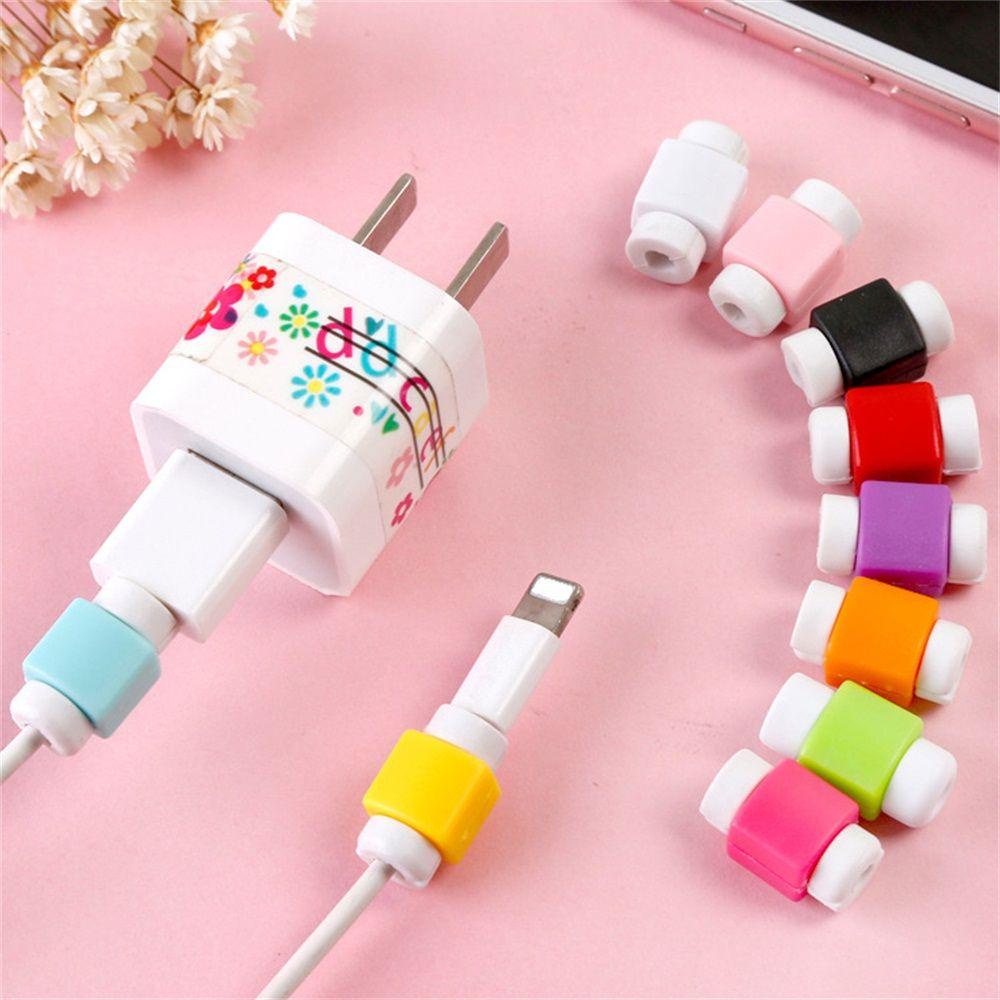 Set 10 / 20 Vỏ Bọc Bảo Vệ Dây Cáp Sạc USB Nhiều Màu Sắc Tiện Dụng