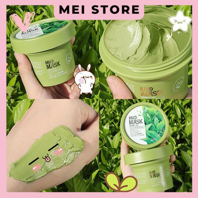 Mặt Nạ Bùn Trà Xanh Mud Mask Green Tea Fenyi Làm Sạch Mụn Đầu Đen Kiềm Dầu Làm Sáng Da 100g