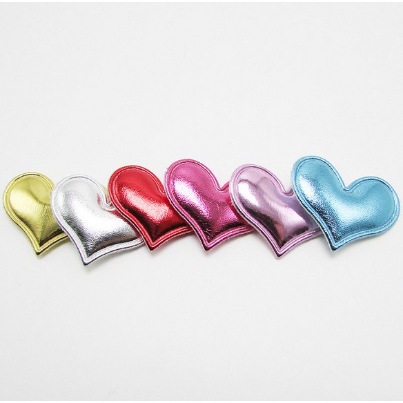 Set 10 Miếng Vá Bằng PU Hình Trái Tim Dùng Trang Trí Quần Áo DIY