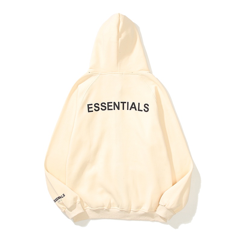 Áo khoác sweatshirt thêu họa tiết chữ ESSENTIALS thời trang Unisex cho cặp đôi