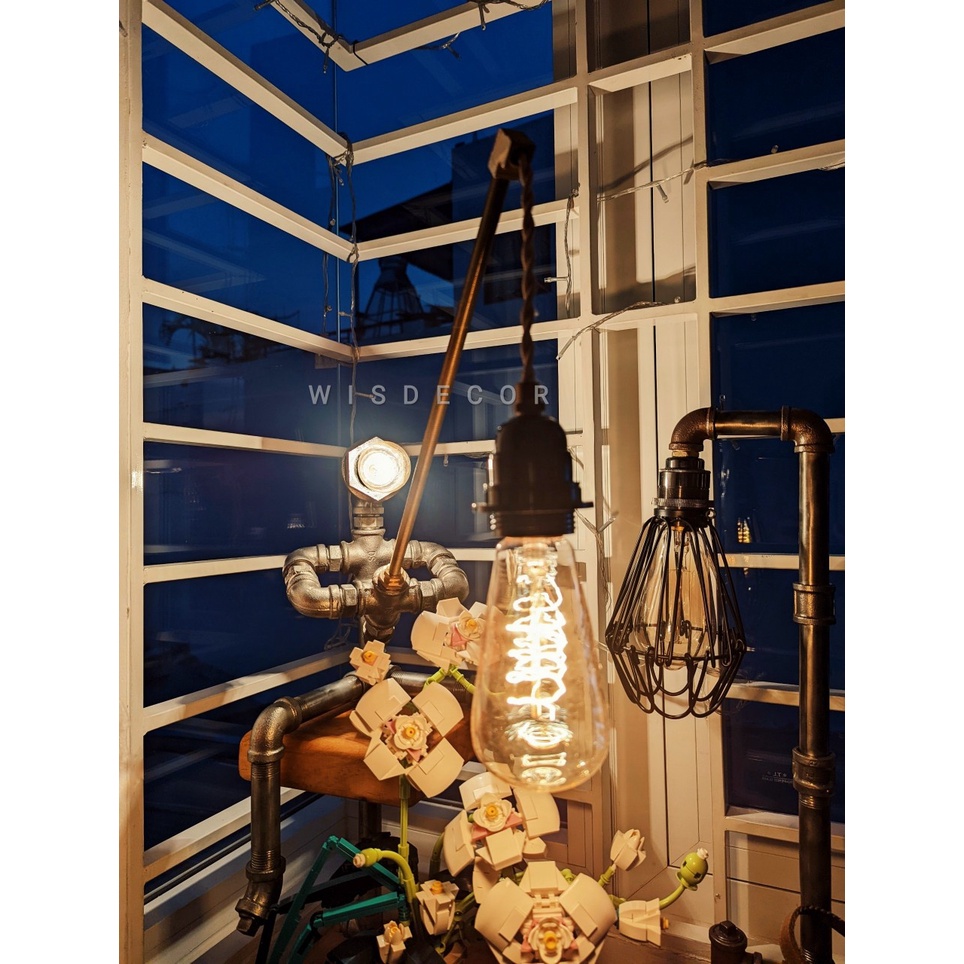 Đèn Decor - Đèn Ống Nước Trang Trí Bóng Sợi Đốt Edison - The Fishing Man