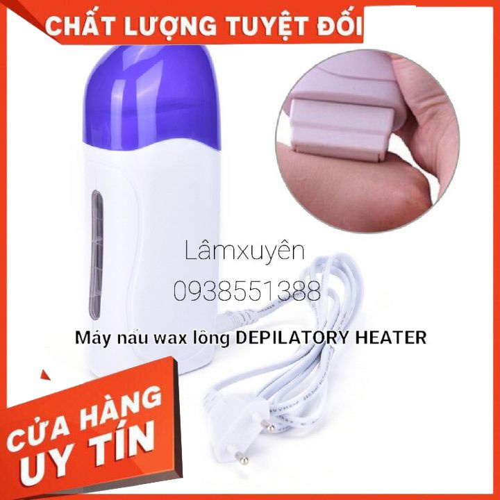 Máy Nấu Sáp Wax Lông DEPILATORY HEATER kèm wax thẻ  FREESHIP thiết kế dạng miếng lăn_chất liệu nhựa bền _chuyên dụng