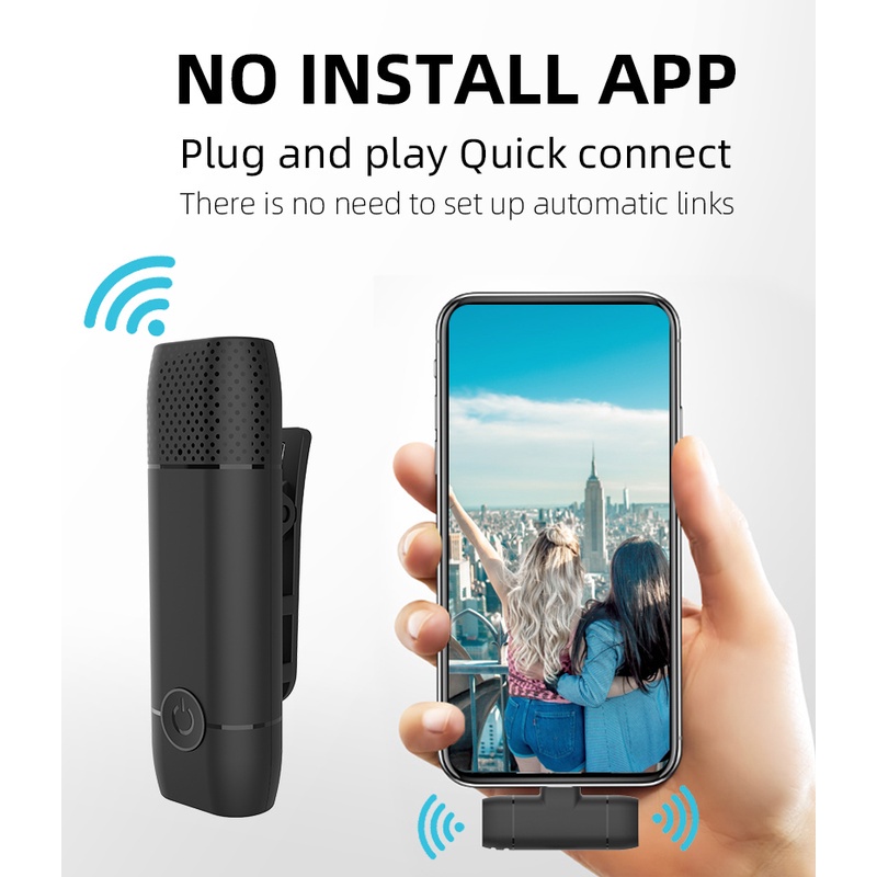 MK-9 Mic cài áo microphone ghi âm tiện lợi cho quay video và livestream