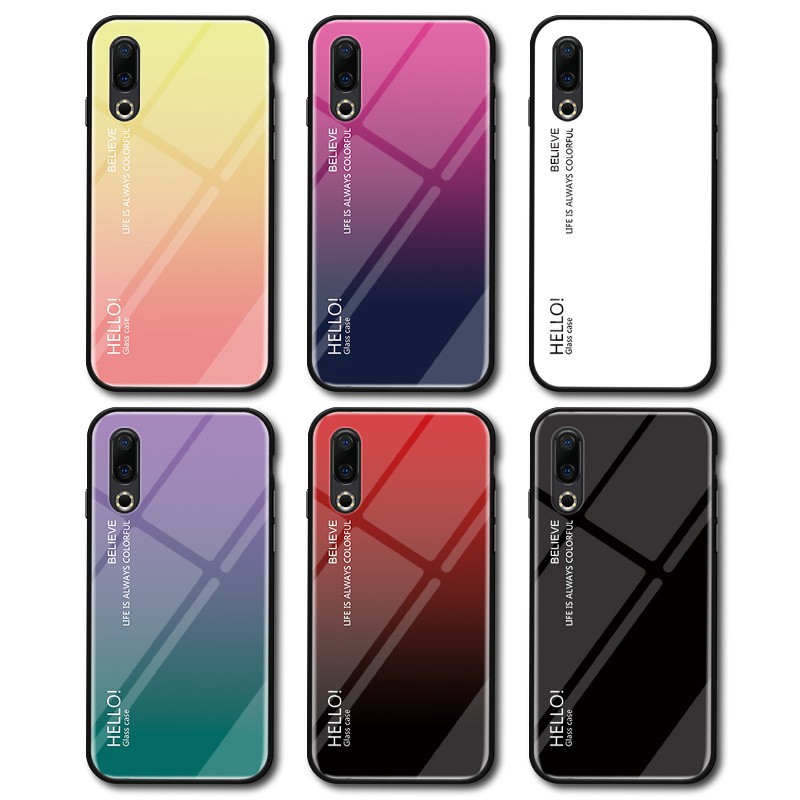 Case MEIZU 16S Note 9 Note 5 5S 16X X8 Note 6 16th Plus 6T V8 16XS Tempered Glass Protective Case Cover