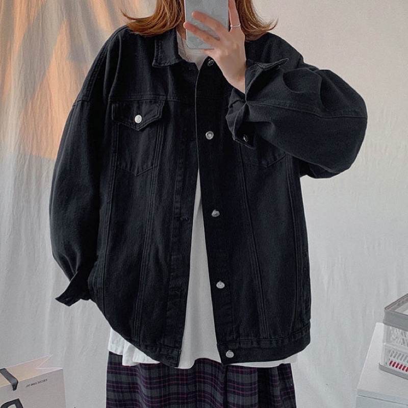 Áo khoác bò/jeans  Kaki form rộng cá tính nam nữ nhiều màu full size