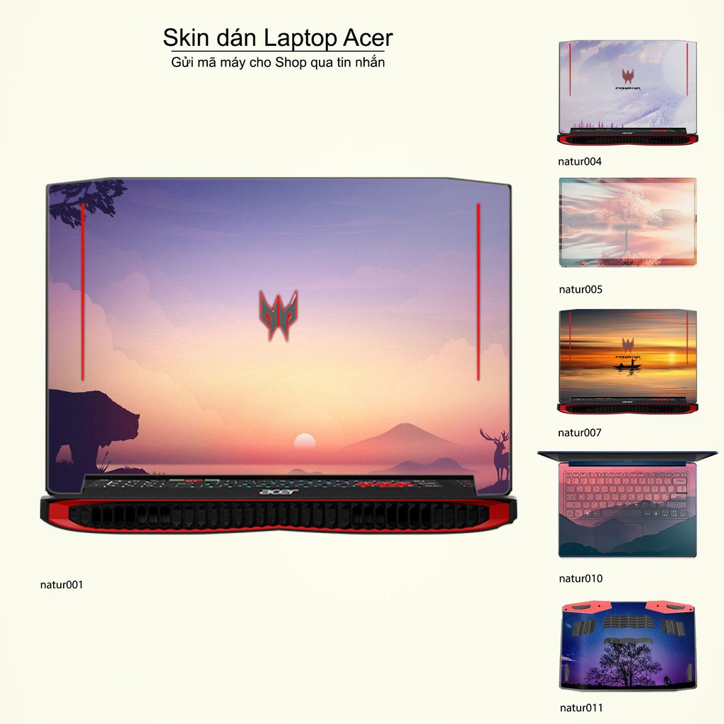 Skin dán Laptop Acer in hình thiên nhiên (inbox mã máy cho Shop)