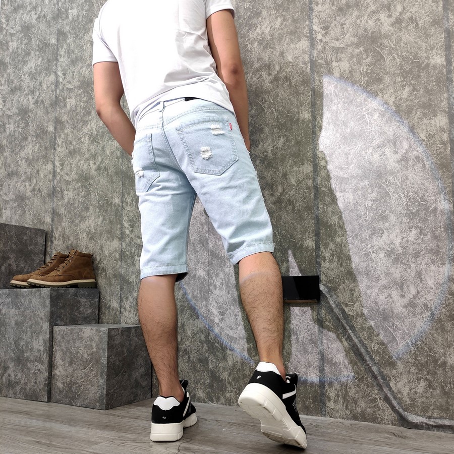 Quần short jeans nam xanh bạc đẹp Q32 MĐ