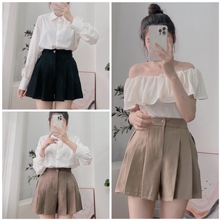 Quần váy xếp ly chất vải dày mềm chun sau