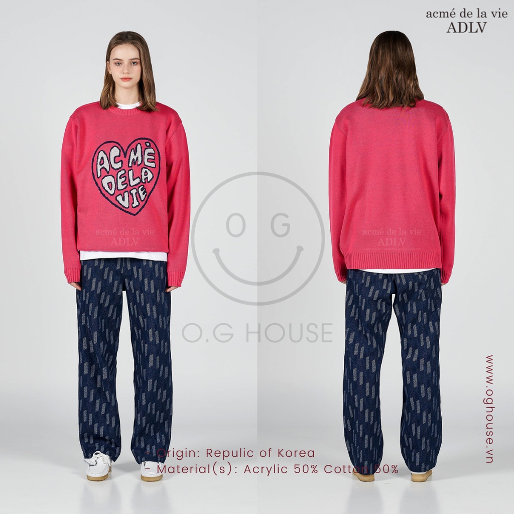 Áo ADLV Front Heart Logo Knit