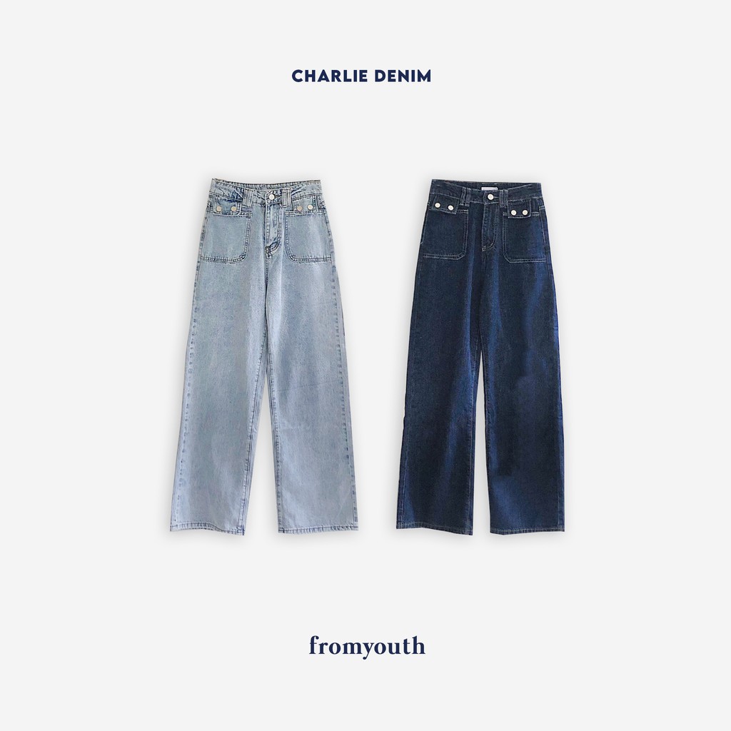 [Mã SKAMPUSHA7 giảm 8% tối đa 50K đơn 250K] Fromyouth - Quần bò Charlie Denim