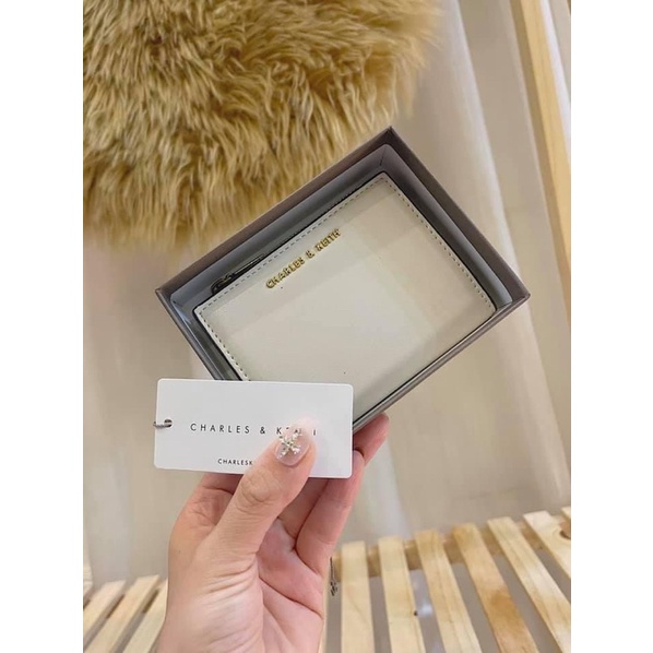 Ví Chữ CCC gấp mini da trơn fullbox