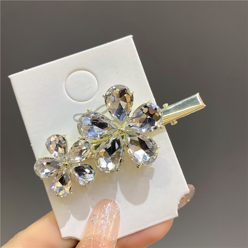 Kẹp Tóc Hình Hoa Đính Đá Lấp Lánh 2022 Thời Trang Mùa Hè Mới Cho Nữ