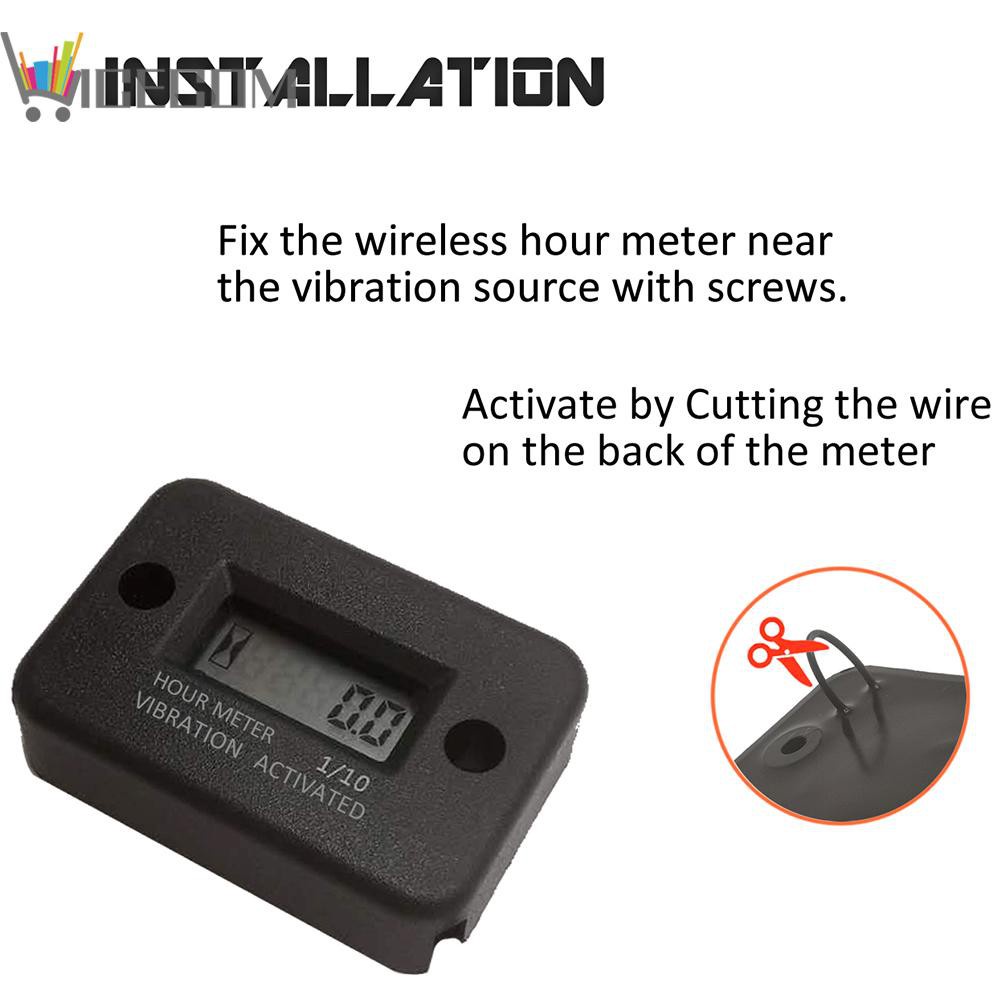 Đồng Hồ Đo Giờ Không Dây Kỹ Thuật Số Đa Năng Chống Nước Với Màn Hình Lcd Cho Atv Utv | BigBuy360 - bigbuy360.vn