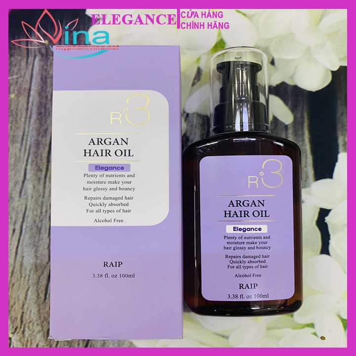 Tinh dầu dưỡng tóc Raip R3 Argan Hair Oil-Elegance (tím)