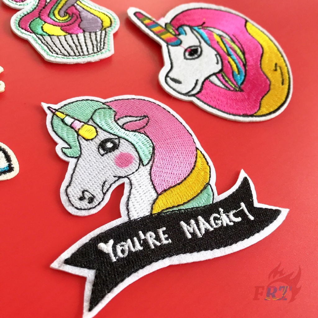 Miếng dán quần áo hình ngựa một sừng dễ thương