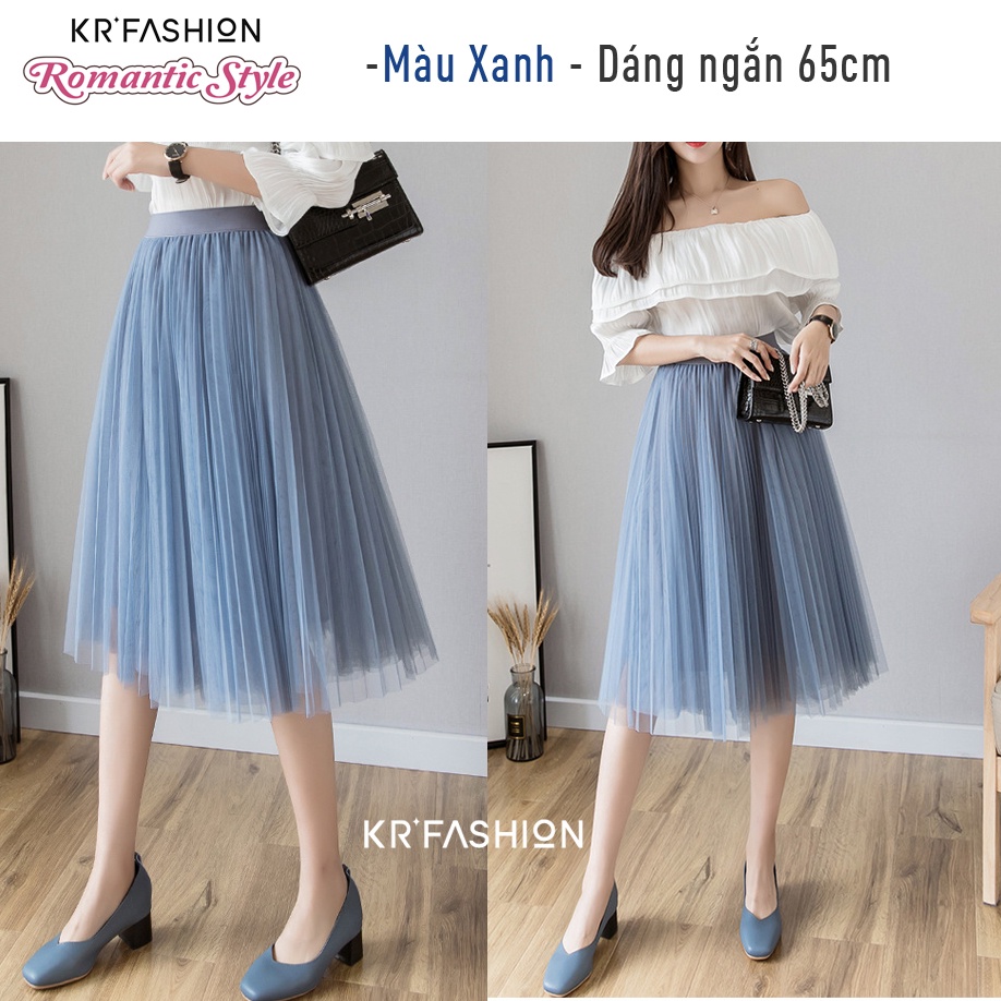 Chân váy xếp ly lưới chữ a dáng dài  SK250 Cao cấp, cạp cao dài siêu hot mùa xuân và mùa hè đẹp Krfashion
