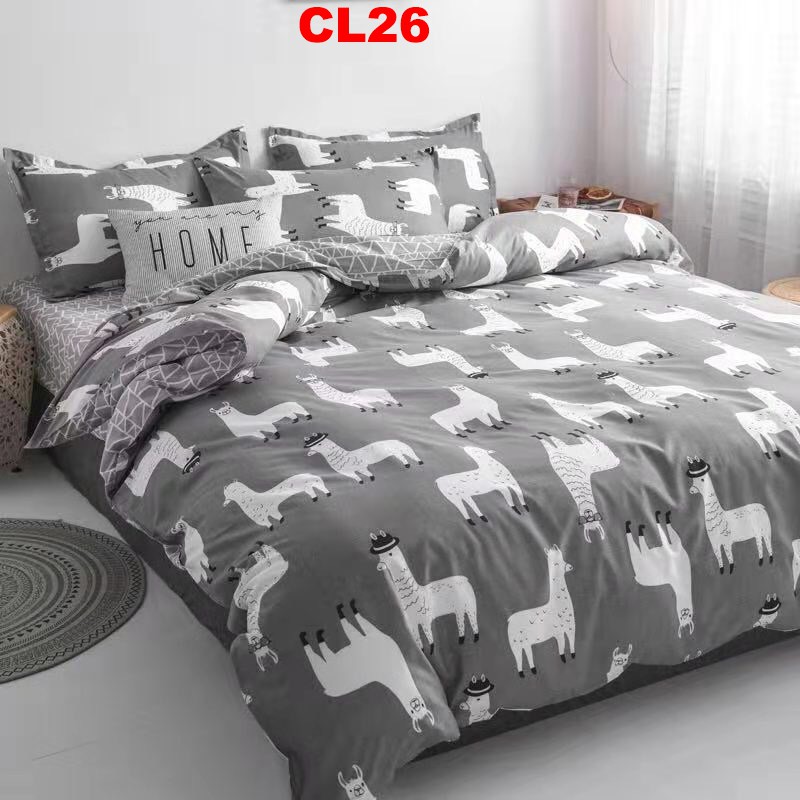 Bộ chăn ga gối CL25 set 4 món Loại 1 Cotton poly hàng Loại 1 nhập khẩu