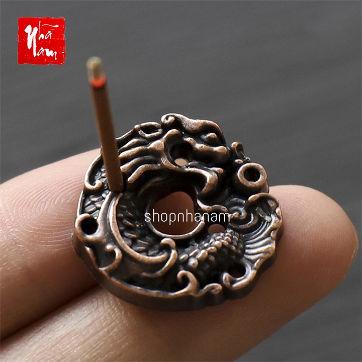 Đế cắm nhang vòng, đặt hương cây hình rồng thắp hương để lư trầm phụ kiện thác khói