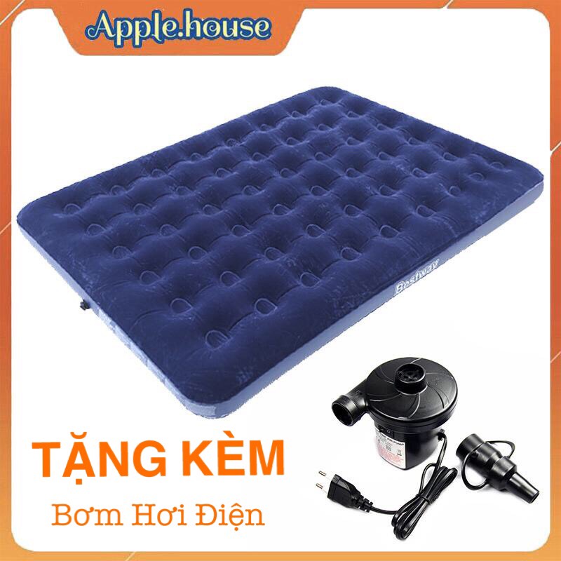 Đệm hơi Bestway CHÍNH HÃNG, nệm hơi CAO CẤP tặng kèm Bơm điện 2 chiều + Miếng vá chuyên dụng