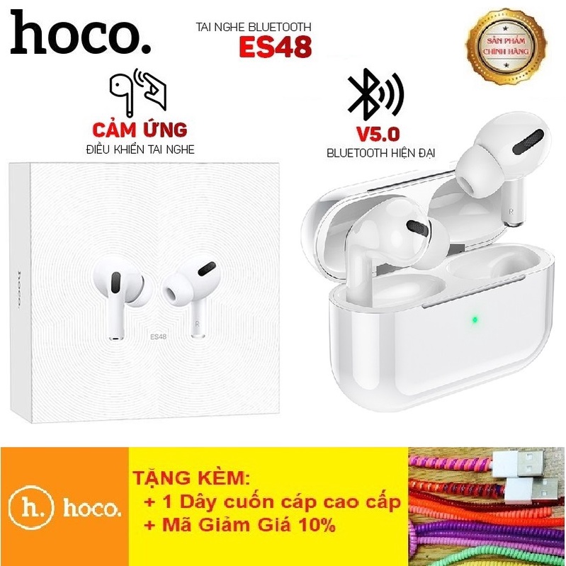 Tai Nghe Không Dây Hoco ES48/EW04 - Tai Nghe Bluetooth Cao Cấp kiểu dáng Airpod Pro Âm Thanh Hay - Bảo Hành 1 Năm