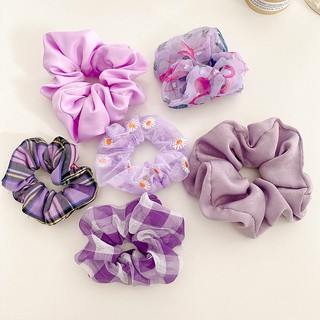 Cột tóc scrunchies Tone tím siêu hot