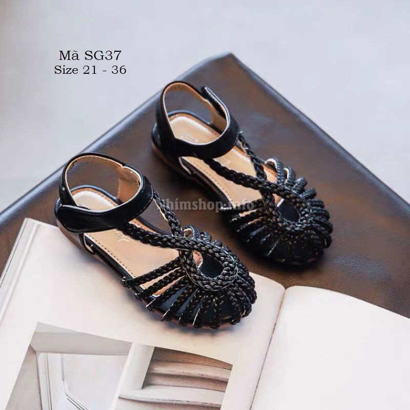 DÉP SANDAL BÉ GÁI 1 – 12 TUỔI DA MỀM TẾT SAM ĐIỆU ĐÀ VÀ DUYÊN DÁNG SG37